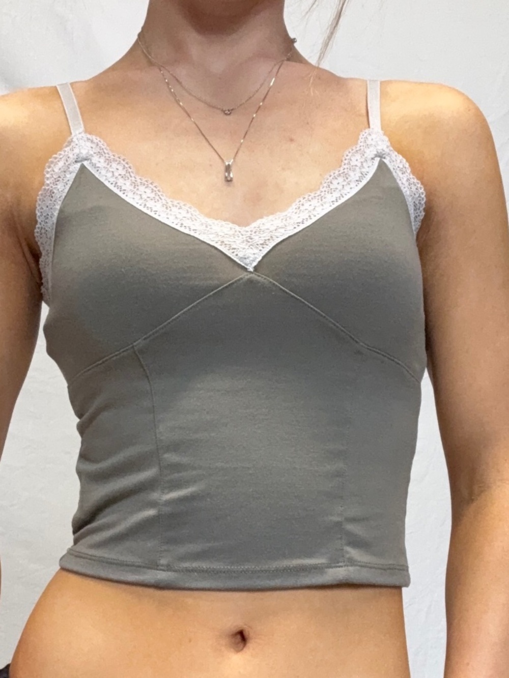h&m lace lined tank